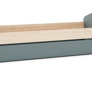 Zelená lakovaná dětská postel Marckeric Estefania 90 x 190 cm  - Výška65 cm- Šířka 205
