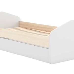 Bílá lakovaná dětská postel Marckeric Estefania 90 x 190 cm  - Výška65 cm- Šířka 205