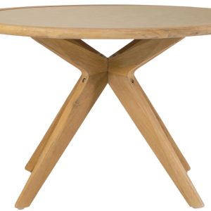 Kulatý dřevěný jídelní stůl Kave Home Julieta 120 cm s deskou z polycementu  - Výška75 cm- Průměr 120 cm