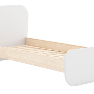 Bílá lakovaná dětská postel Marckeric Esteban 90 x 190 cm  - Výška90/45 cm- Šířka 195