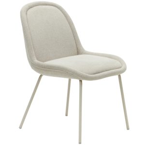 Béžová čalouněná jídelní židle Kave Home Aimin  - Výška85 cm- Šířka 51 cm