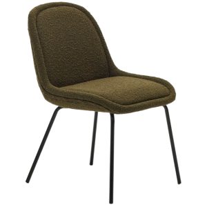 Zelená čalouněná jídelní židle Kave Home Aimin  - Výška85 cm- Šířka 51 cm