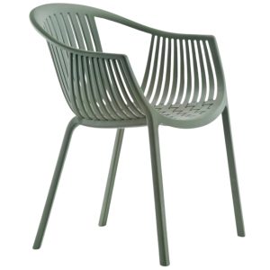 Pedrali Zelená plastová jídelní židle Tatami 306  - Výška78 cm- Šířka 58 cm