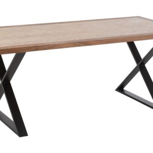 Dřevěný jídelní stůl J-line Zigtem 200 x 95 cm s černou podnoží  - Výška79 cm- Šířka 200 cm