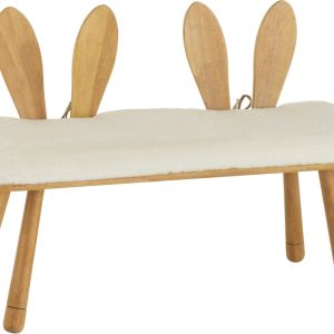 Dřevěná dětská lavice J-line Bunny 90 cm  - Výška58