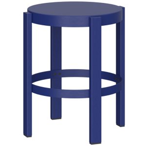 Noo.ma Modrá kovová stolička Doon 45 cm  - Výška45 cm- Šířka sedu 35 cm
