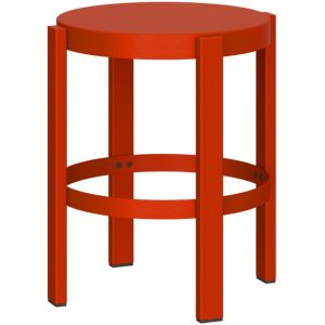 Noo.ma Červená kovová stolička Doon 45 cm  - Výška45 cm- Šířka sedu 35 cm