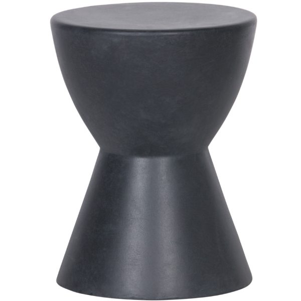 Hoorns Antracitově šedá stolička Dovie 45 cm  - Výška45 cm- Průměr 35 cm