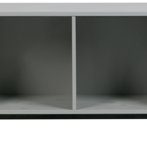 Hoorns Cementově šedý dřevěný regál Inara M 53 x 81 cm s kovovou podnoží  - Výška53 cm- Šířka 81 cm