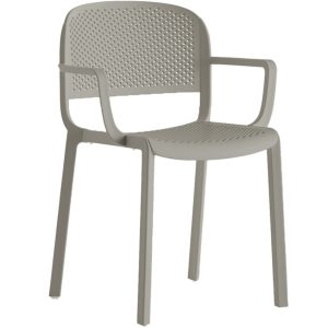 Pedrali Béžová plastová jídelní židle Dome 266  - Výška81 cm- Šířka 58 cm