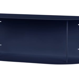 Noo.ma Modrá kovová nástěnná police Lina 60 x 20 cm  - Výška24 cm- Šířka 60 cm