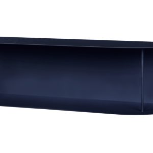 Noo.ma Modrá kovová nástěnná police Lina 80 x 20 cm  - Výška24 cm- Šířka 60 cm