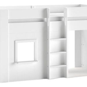 Bílá lakovaná patrová postel Vipack Reno 90 x 200 cm  - Výška120