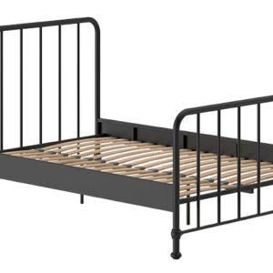 Černá kovová postel Vipack Bronxx 140 x 200 cm  - Výška110 cm- Šířka 208 cm