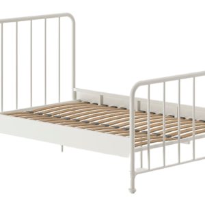 Bílá kovová postel Vipack Bronxx 140 x 200 cm  - Výška110 cm- Šířka 208 cm
