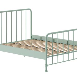 Olivově zelená kovová postel Vipack Bronxx 160 x 200 cm  - Výška110 cm- Šířka 208 cm