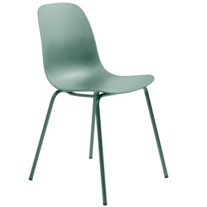 Zelená plastová jídelní židle Unique Furniture Whitby  - Výška84 cm- Šířka 50 cm