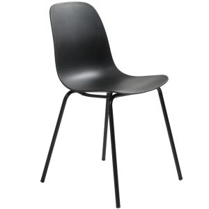 Černá plastová jídelní židle Unique Furniture Whitby  - Výška84 cm- Šířka 50 cm