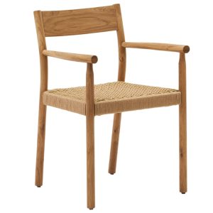 Dubová jídelní židle Kave Home Yalia s výpletem  - Výška82 cm- Šířka 54 cm