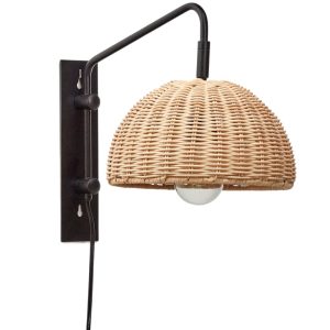Černé kovové nástěnné světlo Kave Home Damila  - Výška30 cm- Šířka 35 cm