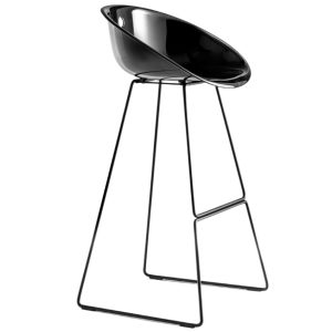 Pedrali Černá plastová barová židle Gliss 906 75 cm  - Výška97 cm- Šířka 53 cm