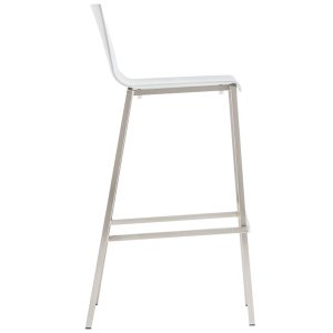 Pedrali Bílá plastová barová židle Kuadra 1106 80 cm  - Výška108