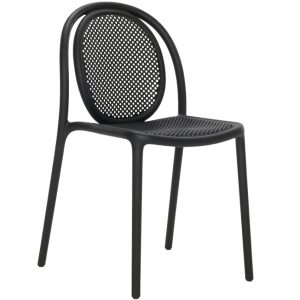 Pedrali Černá plastová jídelní židle Remind 3730  - Výška82 cm- Šířka 49 cm