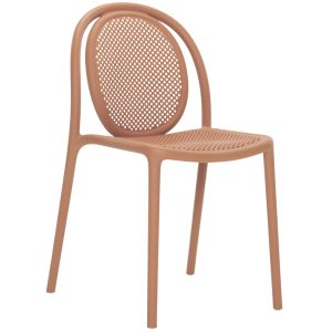 Pedrali Oranžová plastová jídelní židle Remind 3730  - Výška82 cm- Šířka 49 cm