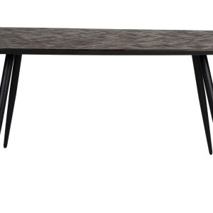 White Label Tmavě hnědý teakový jídelní stůl WLL WEBSTER 180 x 95 cm  - Výška76 cm- Šířka 180 cm