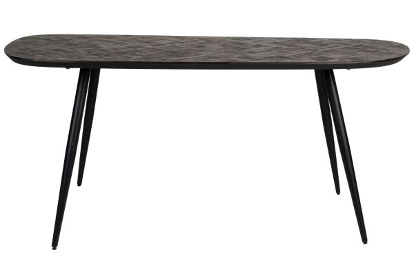 White Label Tmavě hnědý teakový jídelní stůl WLL WEBSTER 180 x 95 cm  - Výška76 cm- Šířka 180 cm