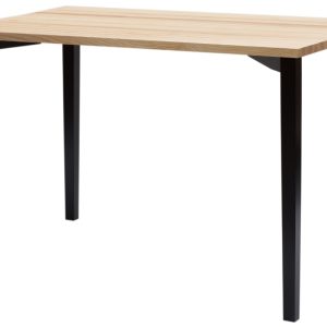 Dřevěný jídelní stůl RAGABA TRIVENTI 120 x 80 cm s černou podnoží  - Výška75 cm- Šířka 120 cm