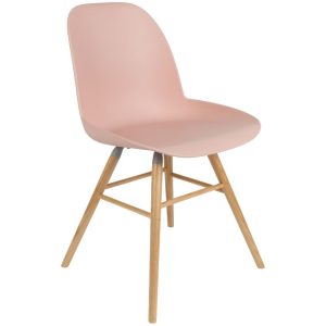 Růžová plastová jídelní židle ZUIVER ALBERT KUIP  - Výška81