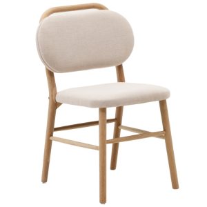 Béžová čalouněná jídelní židle Kave Home Helda  - Výška82