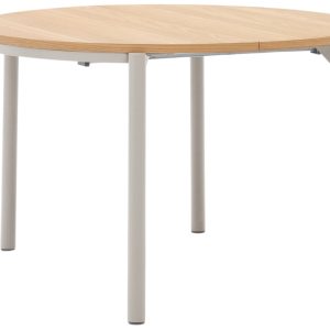 Dubový rozkládací jídelní stůl Kave Home Montuiri 120-200 x 120 cm  - Výška75 cm- Šířka 120-200 cm