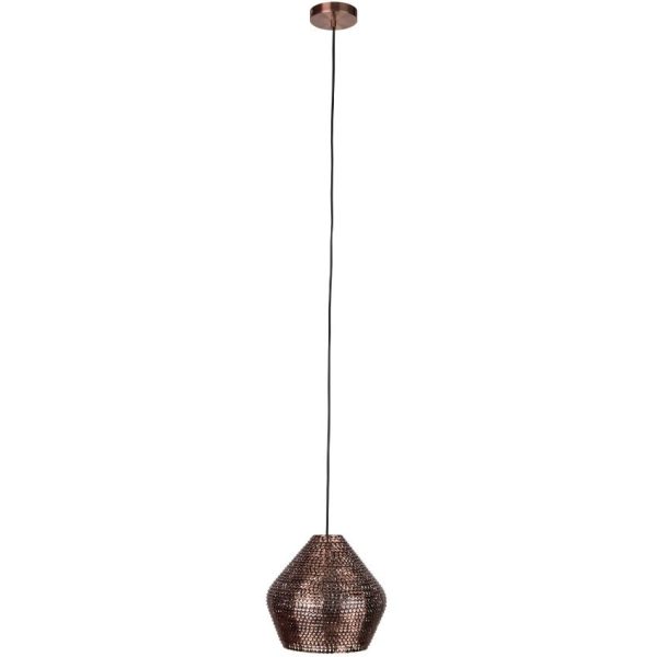 Měděné závěsné světlo DUTCHBONE Cooper Medium O 33  - Průměr30 cm- Výška 150 cm