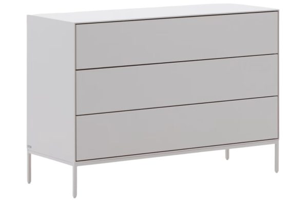 Bílá lakovaná komoda Kave Home Vedrana 110 x 40 cm  - Výška75 cm- Šířka 110 cm