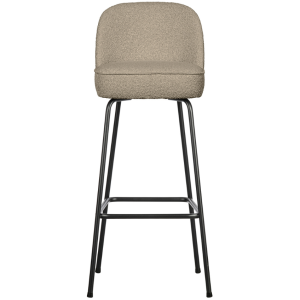 Hoorns Béžová bouclé barová židle Tergi 80 cm  - Výška103 cm- Šířka 50 cm