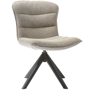 Hoorns Šedohnědá čalouněná jídelní židle Mika  - Výška87 cm- Šířka 57 cm