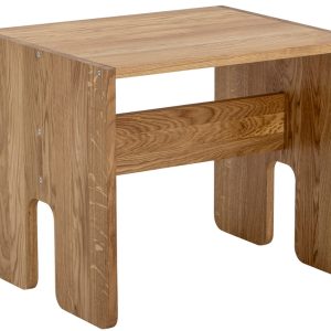 Hnědý dubový stůl Bloomingville Bas 60 x 50 cm  - Výška50 cm- Šířka 60 cm