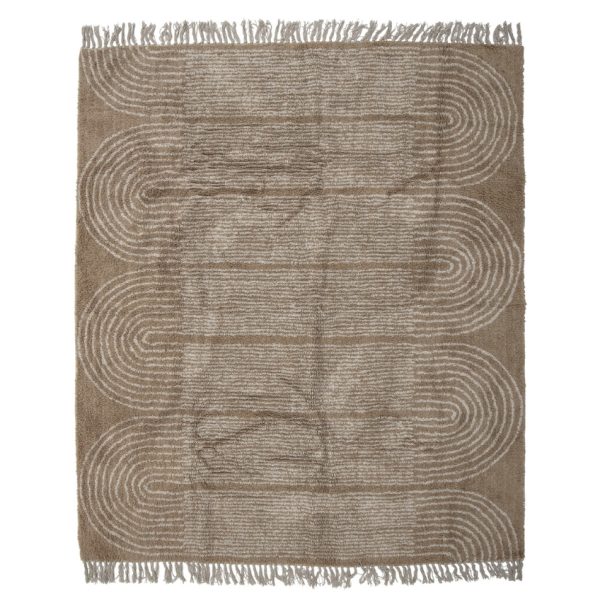Hnědý bavlněný koberec Bloomingville Zeynep 150 x 215 cm  - Šířka150 cm- Délka 215 cm