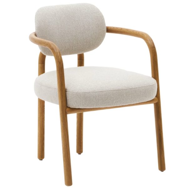 Béžová čalouněná jídelní židle Kave Home Melqui  - Výška77 cm- Šířka 55