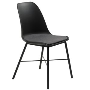 Černá plastová jídelní židle Unique Furniture Whistler  - Výška83 cm- Šířka 47 cm