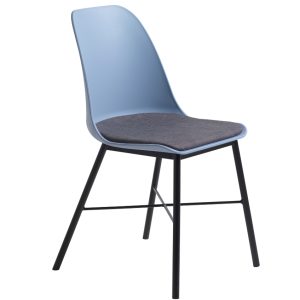 Modrá plastová jídelní židle Unique Furniture Whistler  - Výška83 cm- Šířka 47 cm