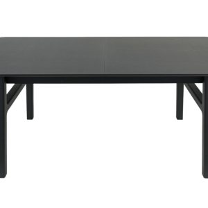 Černý dubový rozkládací jídelní stůl Woodman Curved Butterfly 180/220 x 90 cm  - Výška75 cm- Šířka 180/220 cm