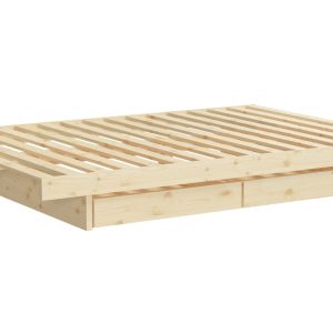 Dřevěná dvoulůžková postel Karup Design Kanso 160 x 200 cm s úložným prostorem  - Výška25 cm- Šířka 156 cm