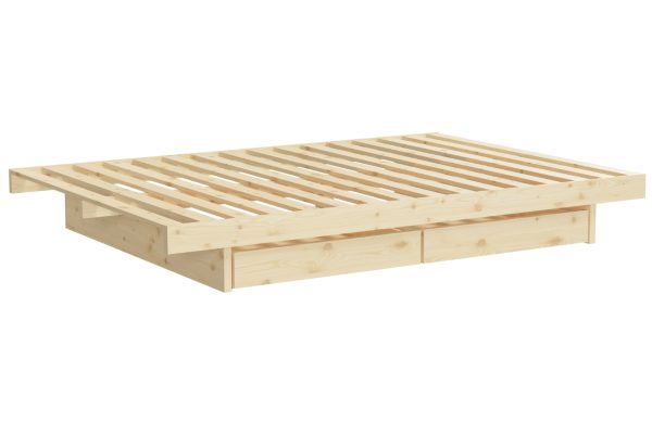 Dřevěná dvoulůžková postel Karup Design Kanso 180 x 200 cm s úložným prostorem  - Výška25 cm- Šířka 176 cm