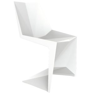 VONDOM Bílá plastová dětská jídelní židle VOXEL MINI  - Výška70 cm- Šířka 41 cm