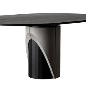 Černý dubový jídelní stůl Lyon Béton Sharp 180 x 120 cm  - Výška75