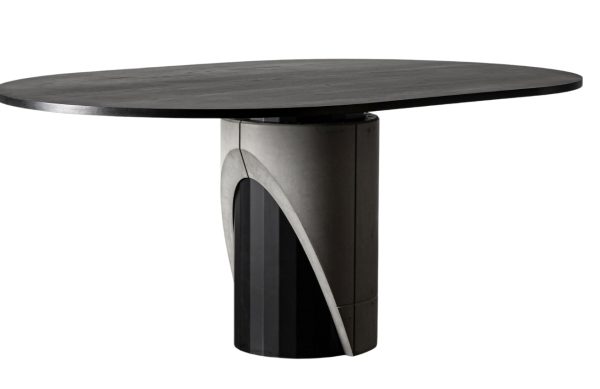 Černý dubový jídelní stůl Lyon Béton Sharp 180 x 120 cm  - Výška75