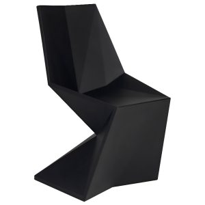 VONDOM Černá plastová jídelní židle VERTEX  - Výška86 cm- Šířka 53 cm